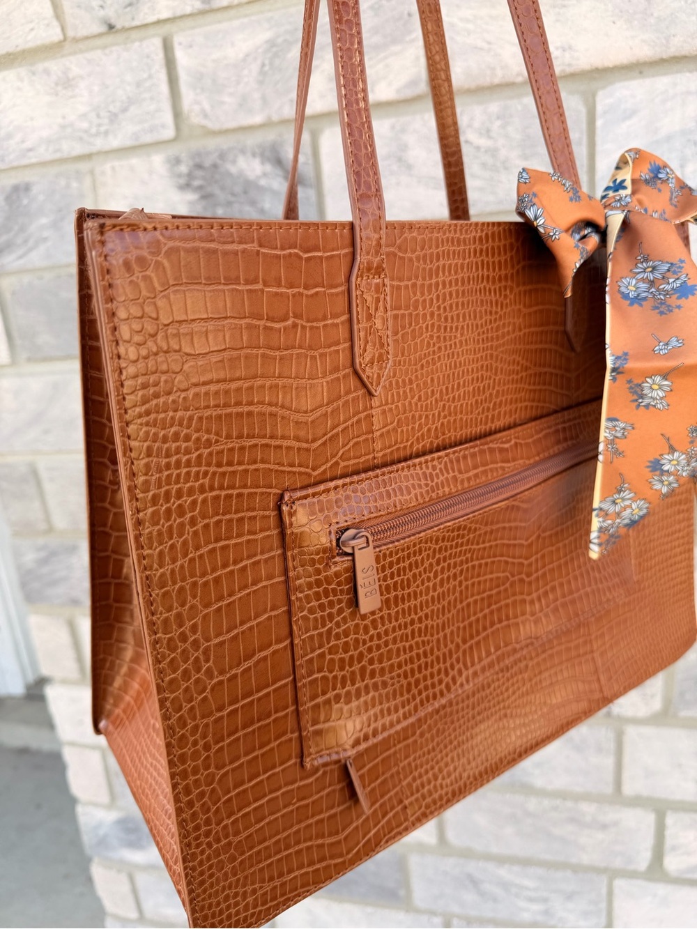 BEIS The Work Tote in Maple Croc - Picture 6 of 12